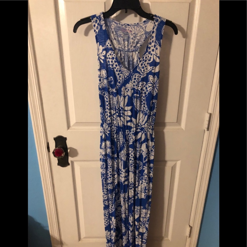 Lilly Pulitzer printed knit maxi dress size small